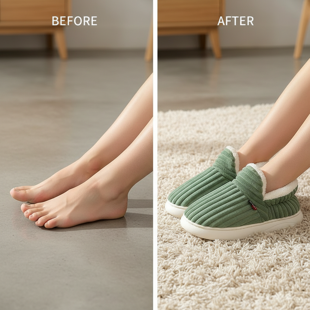 Evshine Soft Sole Slippers For Women Winter Fashion Women Fur Slippers Fuzzy Plush Men Slippers Warm Furry Women Cotton Shoes